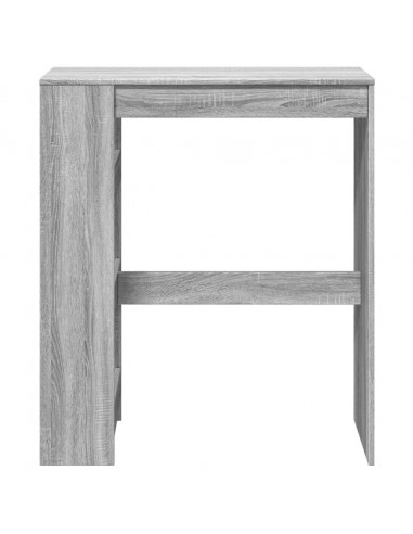 Tavolo Bar con Rastrelliera Grigio 90x40x103,5 cm Multistrato