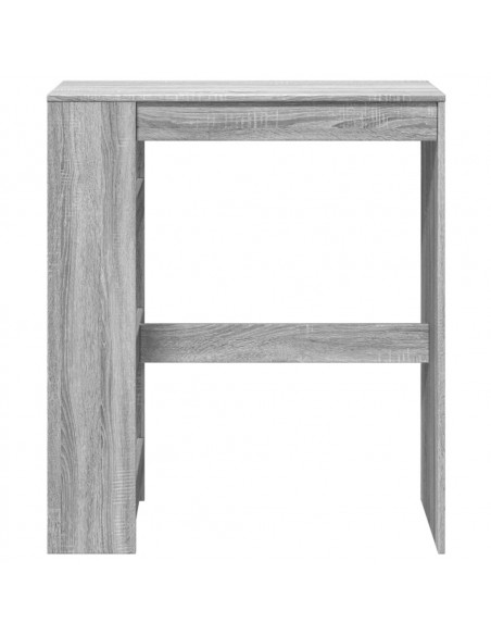 Tavolo Bar con Rastrelliera Grigio 90x40x103,5 cm Multistrato