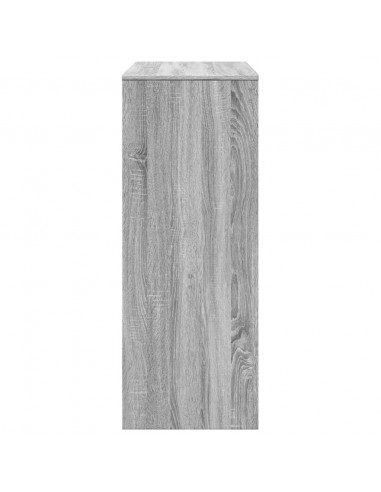 Tavolo Bar con Rastrelliera Grigio 90x40x103,5 cm Multistrato