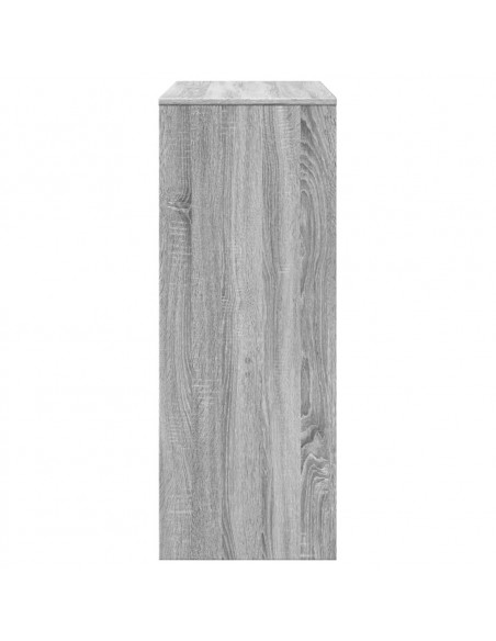 Tavolo Bar con Rastrelliera Grigio 90x40x103,5 cm Multistrato