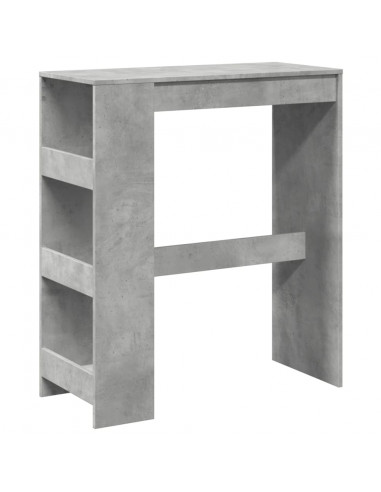 Tavolo Bar con Rastrelliera Grigio 90x40x103,5 cm Multistrato