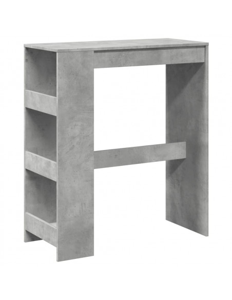 Tavolo Bar con Rastrelliera Grigio 90x40x103,5 cm Multistrato