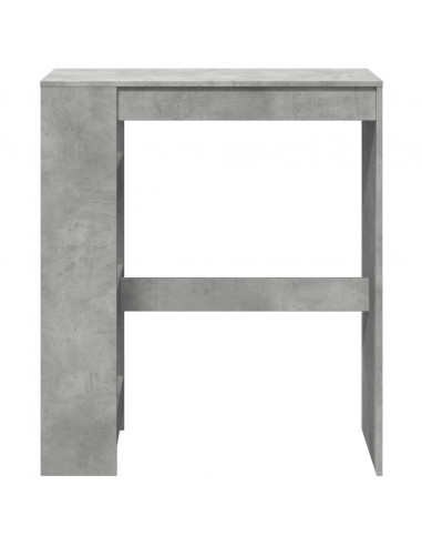 Tavolo Bar con Rastrelliera Grigio 90x40x103,5 cm Multistrato
