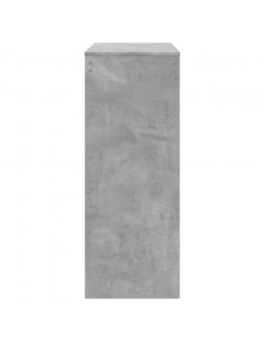 Tavolo Bar con Rastrelliera Grigio 90x40x103,5 cm Multistrato