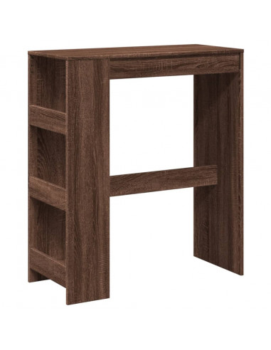 Tavolo Bar con Rastrelliera Marrone 90x40x103,5 cm Multistrato