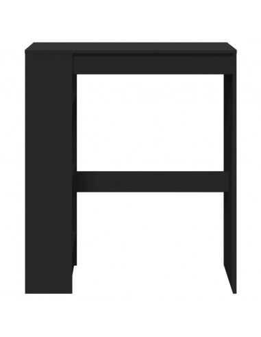 Tavolo Bar con Rastrelliera Nero 90x40x103,5 cm Multistrato