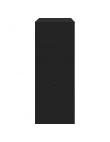 Tavolo Bar con Rastrelliera Nero 90x40x103,5 cm Multistrato