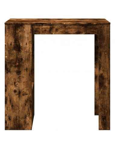 Tavolo Bar con Rastrelliera Rovere 102x50x103,5 cm Multistrato