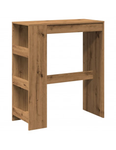 Tavolo Bar con Rastrelliera Rovere 90x40x103,5 cm Multistrato 2