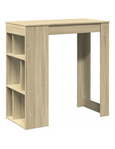 Tavolo Bar con Rastrelliera Sonoma 102x50x103,5 cm Multistrato 2