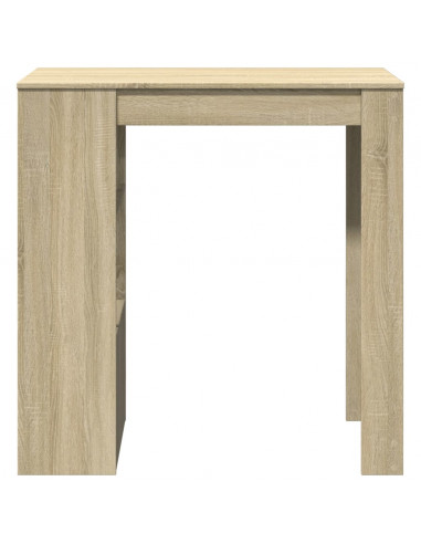 Tavolo Bar con Rastrelliera Sonoma 102x50x103,5 cm Multistrato