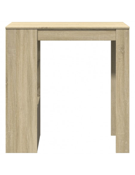 Tavolo Bar con Rastrelliera Sonoma 102x50x103,5 cm Multistrato