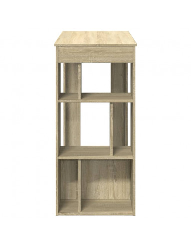 Tavolo Bar con Rastrelliera Sonoma 102x50x103,5 cm Multistrato