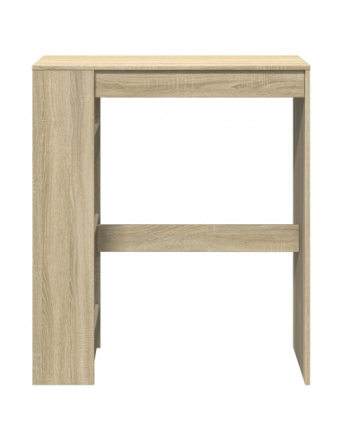 Tavolo Bar con Rastrelliera Sonoma 90x40x103,5 cm Multistrato