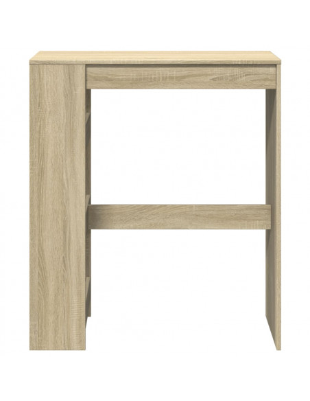 Tavolo Bar con Rastrelliera Sonoma 90x40x103,5 cm Multistrato