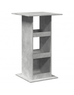 Tavolo Bar Portaoggetti Grigio Cemento 60x60x102 cm Multistrato 2