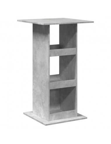 Tavolo Bar Portaoggetti Grigio Cemento 60x60x102 cm Multistrato