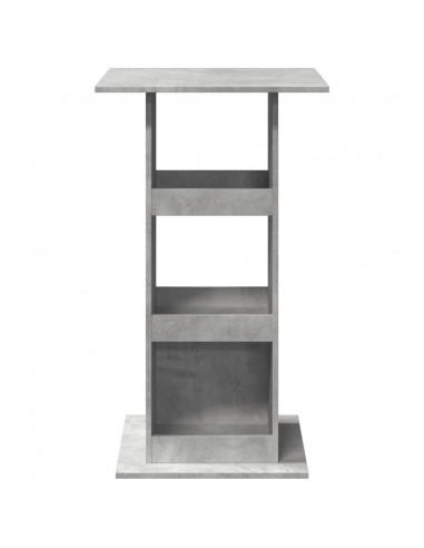 Tavolo Bar Portaoggetti Grigio Cemento 60x60x102 cm Multistrato