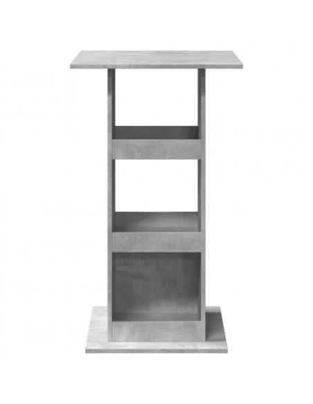 Tavolo Bar Portaoggetti Grigio Cemento 60x60x102 cm Multistrato