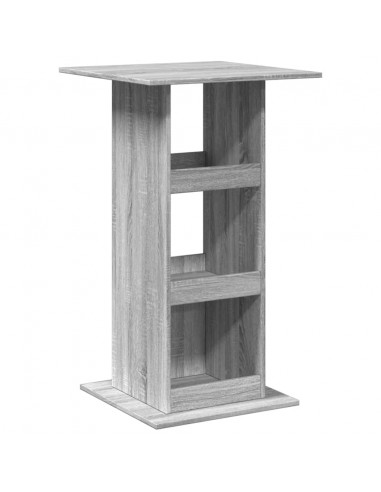 Tavolo Bar Portaoggetti Grigio Sonoma 60x60x102 cm Multistrato