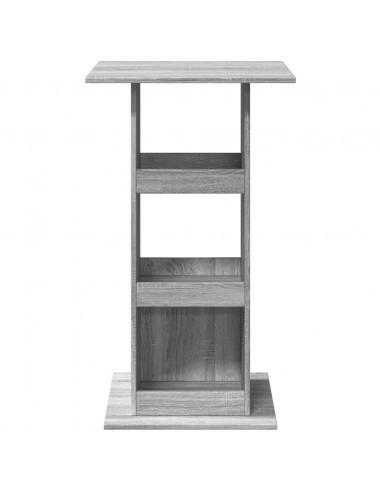 Tavolo Bar Portaoggetti Grigio Sonoma 60x60x102 cm Multistrato