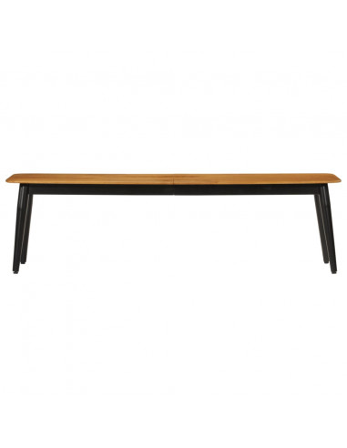 Panca 160x40x45 cm in Legno Massello di Mango e Ferro