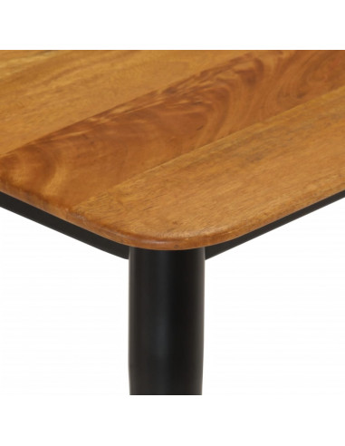 Panca 160x40x45 cm in Legno Massello di Mango e Ferro