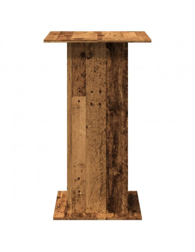 Tavolo Bar Portaoggetti Legno Antico 60x60x102cm in Multistrato