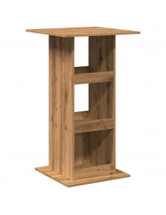 Tavolo Bar Portaoggetti Rovere 60x60x102 cm Legno Multistrato 2