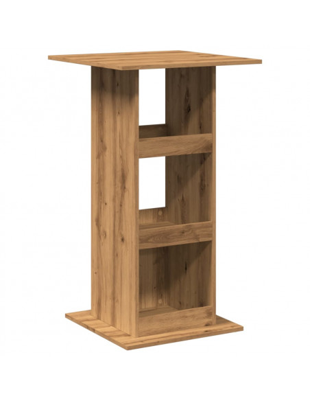 Tavolo Bar Portaoggetti Rovere 60x60x102 cm Legno Multistrato