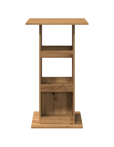 Tavolo Bar Portaoggetti Rovere 60x60x102 cm Legno Multistrato