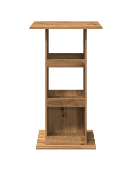 Tavolo Bar Portaoggetti Rovere 60x60x102 cm Legno Multistrato