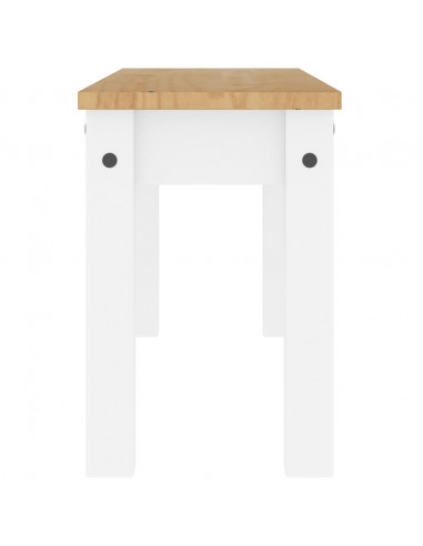 Panca da Pranzo PANAMA Bianca 105x30x45 cm Legno Massello Pino