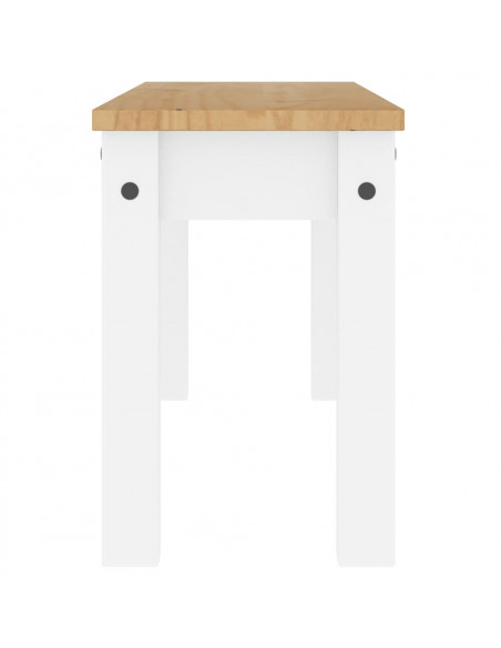 Panca da Pranzo PANAMA Bianca 105x30x45 cm Legno Massello Pino