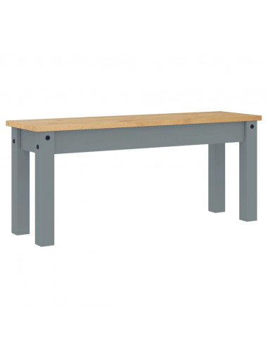 Panca da Pranzo Panama Grigia 105x30x45 cm Legno Massello Pino
