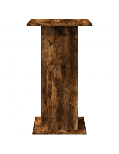 Tavolo Bar Portaoggetti Rovere Fumo 60x60x102 cm Multistrato