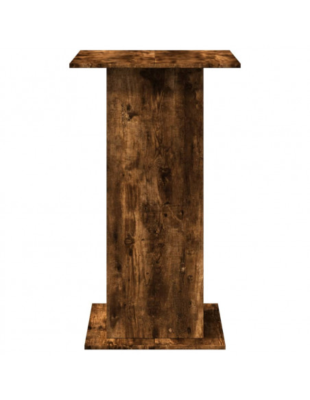 Tavolo Bar Portaoggetti Rovere Fumo 60x60x102 cm Multistrato