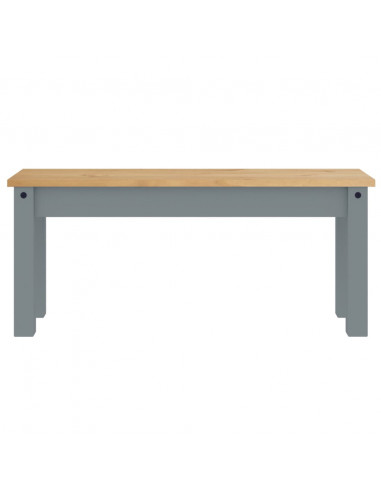 Panca da Pranzo Panama Grigia 105x30x45 cm Legno Massello Pino