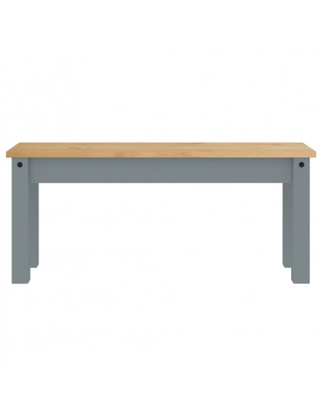 Panca da Pranzo Panama Grigia 105x30x45 cm Legno Massello Pino