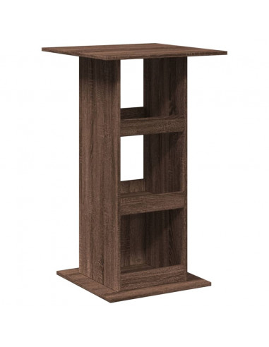 Tavolo Bar Portaoggetti Rovere Marrone 60x60x102 cm Multistrato