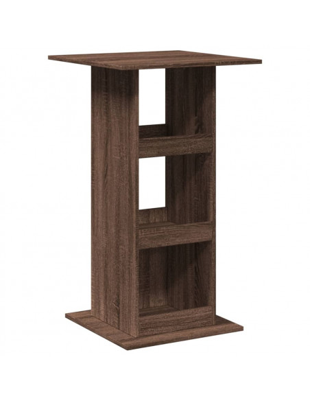 Tavolo Bar Portaoggetti Rovere Marrone 60x60x102 cm Multistrato