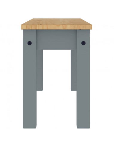 Panca da Pranzo Panama Grigia 105x30x45 cm Legno Massello Pino