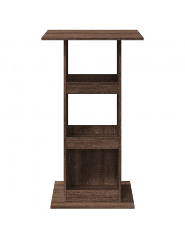 Tavolo Bar Portaoggetti Rovere Marrone 60x60x102 cm Multistrato