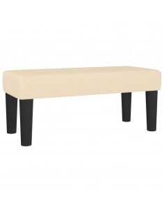 Panca Crema 70x30x30 cm in Tessuto 2