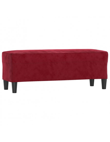 Panca Rosso Vino 100x35x41 cm in Velluto