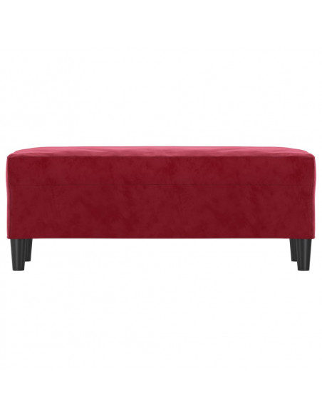 Panca Rosso Vino 100x35x41 cm in Velluto