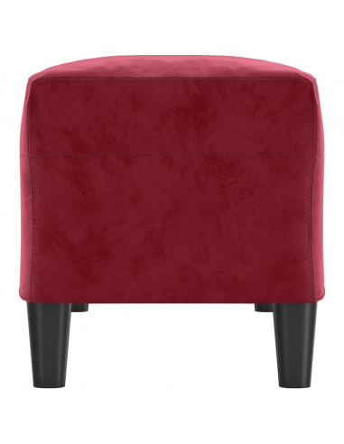 Panca Rosso Vino 100x35x41 cm in Velluto