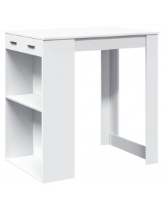 Tavolo da Bar Bianco 102x70x103,5 cm in Truciolato 2