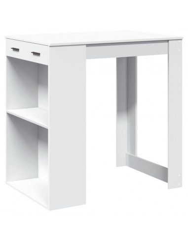 Tavolo da Bar Bianco 102x70x103,5 cm in Truciolato