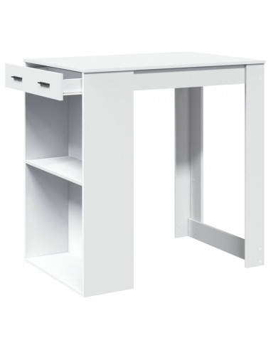 Tavolo da Bar Bianco 102x70x103,5 cm in Truciolato